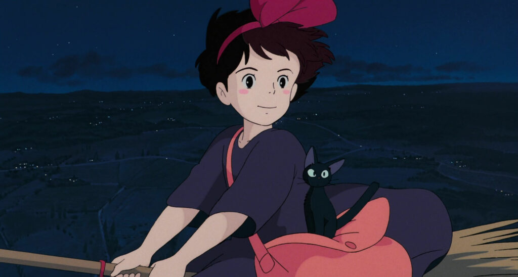 Service de livraison du Studio Ghibli Kiki et balai d'équitation Jiji