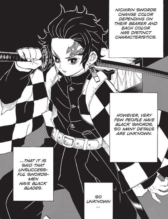 informations sur la lame de nichirin noir Demon Slayer Manga Chapter 9