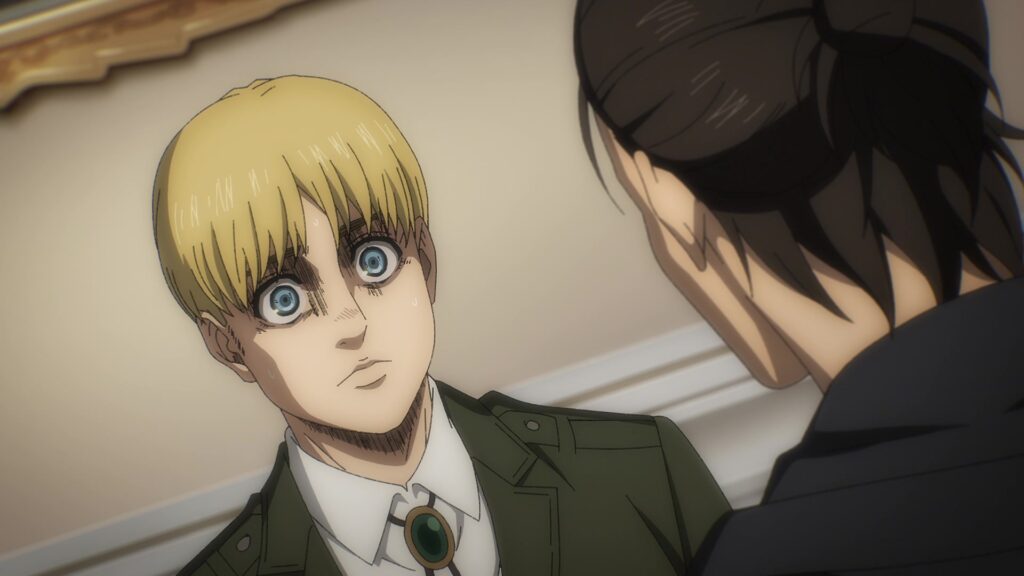 Eren accuse Armin d'être manipulé par Bertholdt