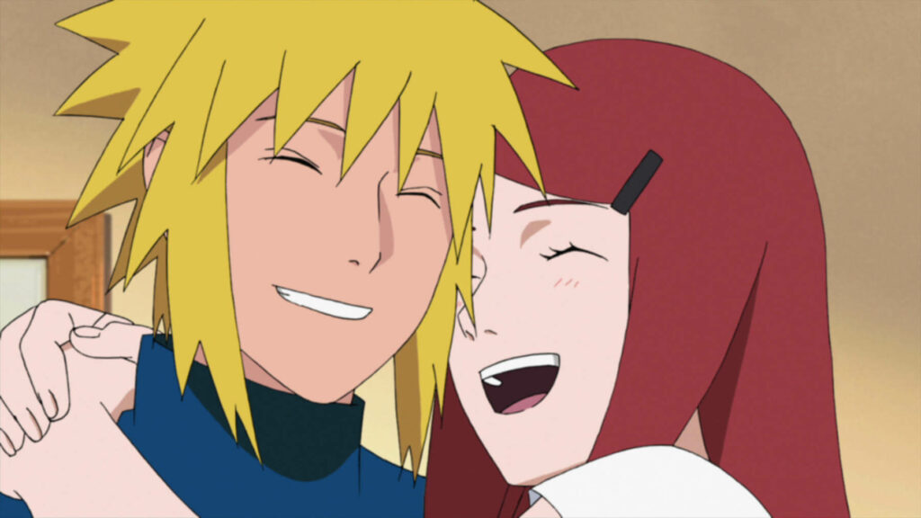 Minato et Kushina sourient