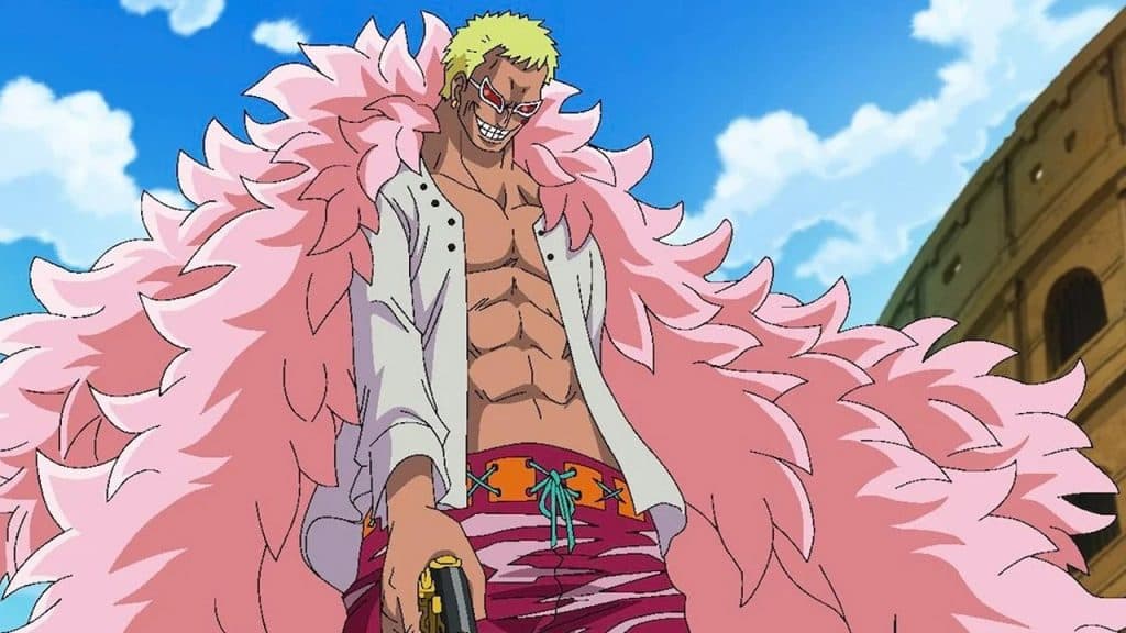 Une image de Doflamingo dans Dressrosa Saga de One Piece
