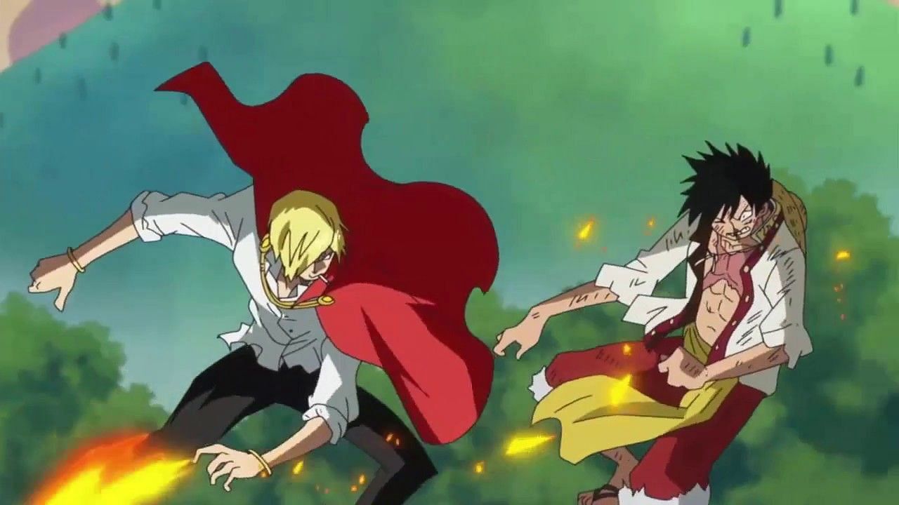 Sanji contre Luffy (Image via Toei Animation)
