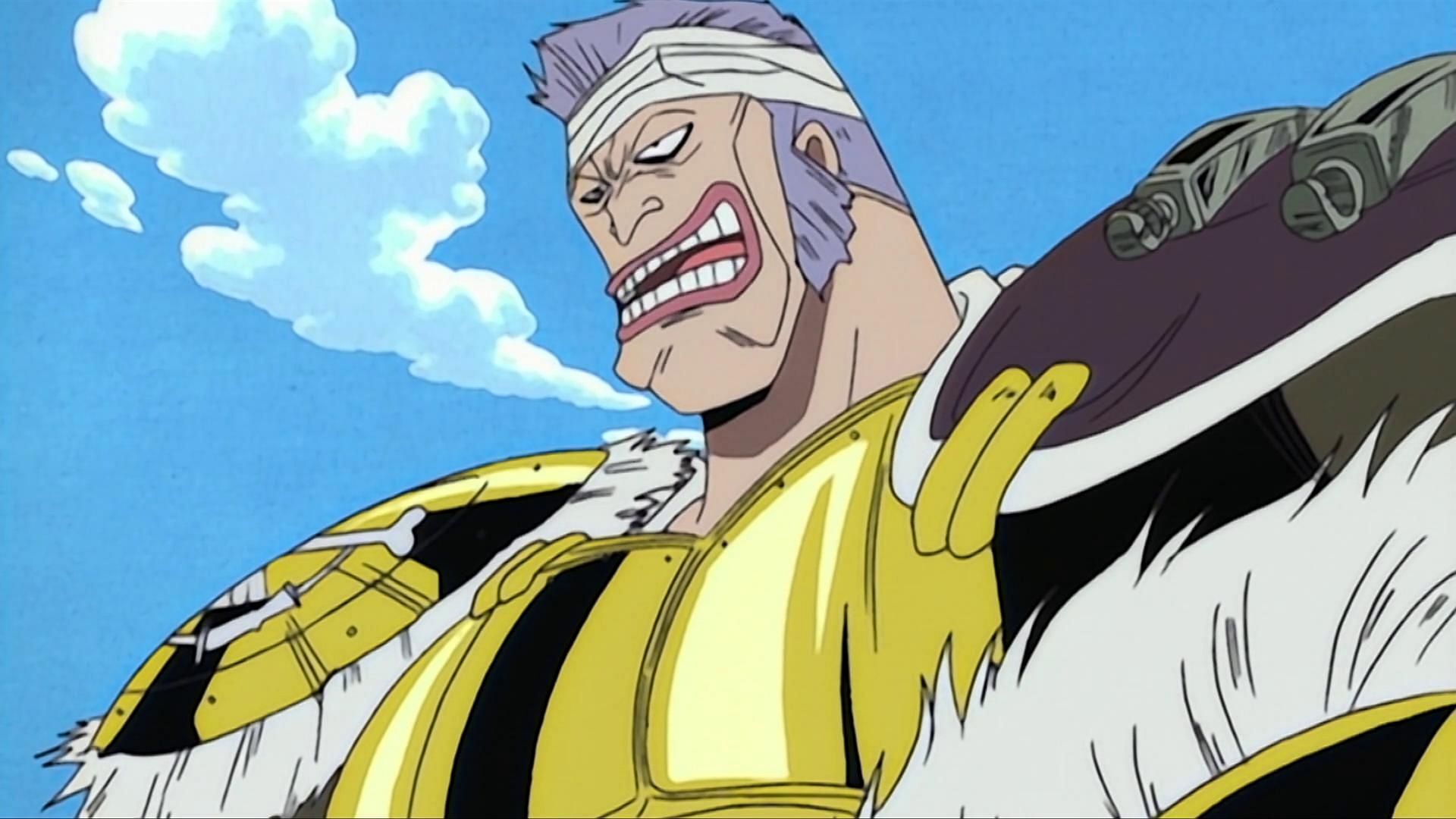 Don Krieg comme on le voit dans l'anime original (Image via Toei Animation, One Piece)
