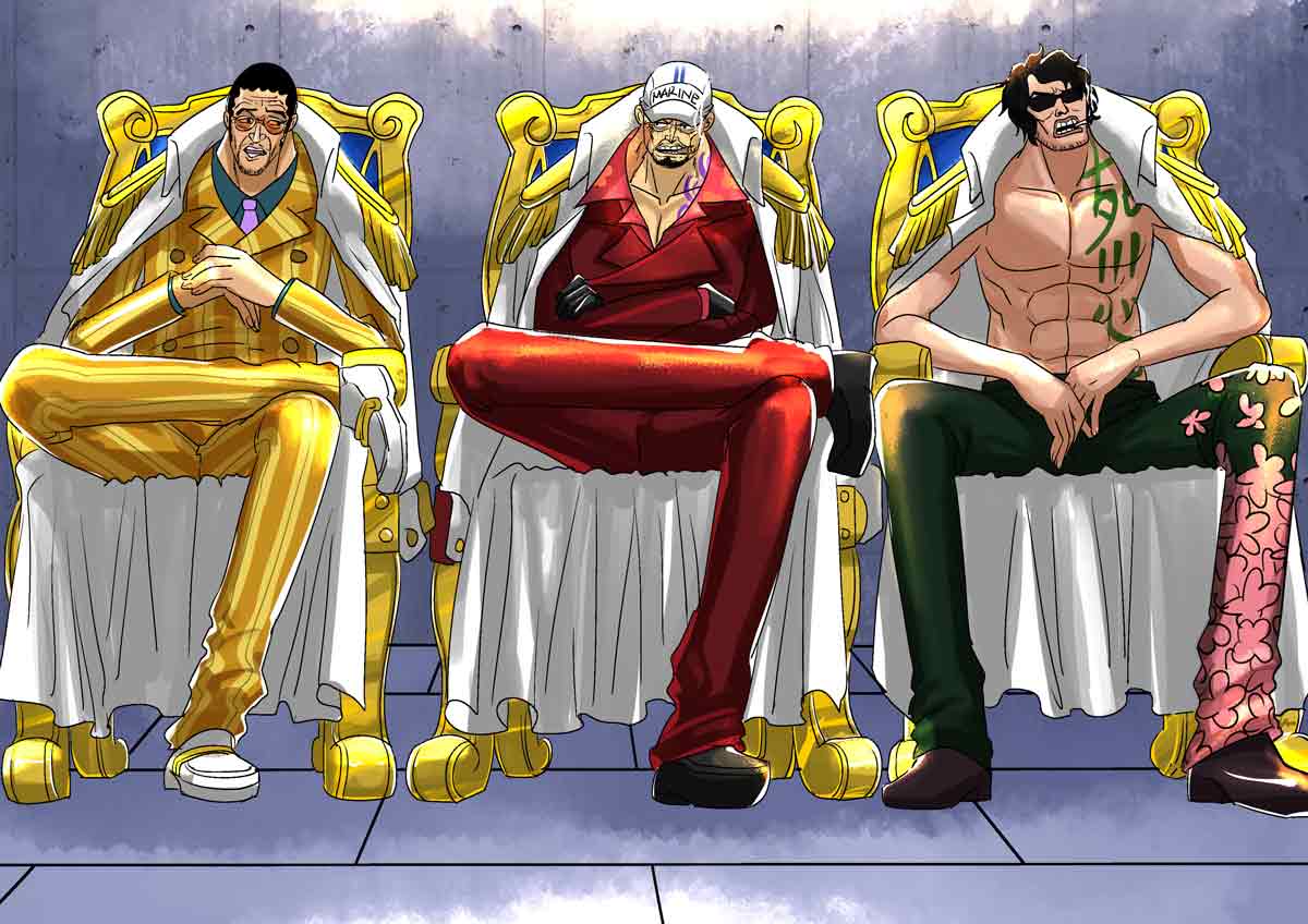 One Piece Tous Les 8 Amiraux De La Marine Dans L